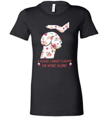 $19.95 – Funny Nurse Wine Shirts: Penis Dog Lady T-Shirt