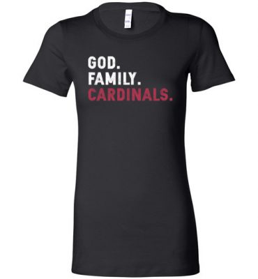 $19.95 – Christian Dad Father Day Gift God Family Cardinals Lady T-Shirt