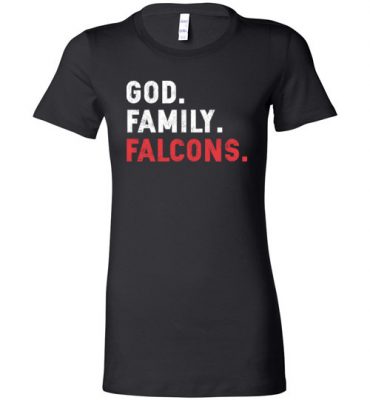 $19.95 – Christian Dad Father Day Gift God Family Falcons Lady T-Shirt