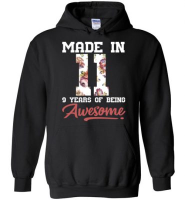 $32.95 – 9 Years Old Birthday Girl Shirts Born in 2011 9th Birthday Hoodie