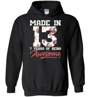 $32.95 – 7 Years Old Birthday Girl Shirts Born in 2013 7th Birthday Hoodie