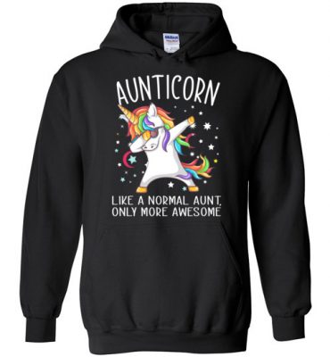 $32.95 - Best Aunt Ever Shirts Aunticorn Like An Aunt Only Awesome Dabbing Unicorn Hoodie