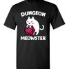 $18.95 – Dungeon Meowster Funny Nerdy Gamer Cat D20 RPG T-Shirt