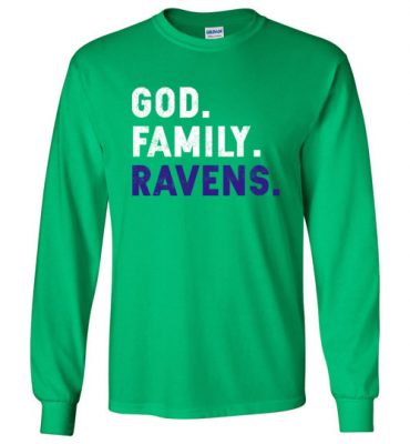 $23.95 – Christian Dad Father Day Gift God Family Ravens Long Sleeve T-Shirt