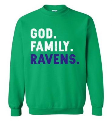 $29.95 – Christian Dad Father Day Gift God Family Ravens Sweatshirt