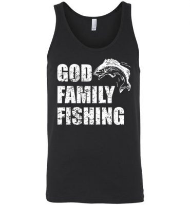 $24.95 – Christian Dad Father Day Gift GOD FAMILY FISHING Unisex Tank