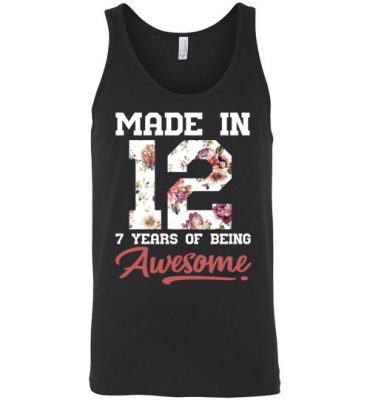 $24.95 – 7 Years Old Birthday Girl Shirts Born in 2012 7th Birthday Unisex Tank