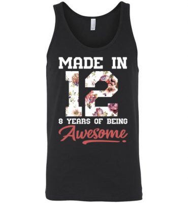 $24.95 – 8 Years Old Birthday Girl Shirts Born in 2012 8th Birthday Unisex Tank