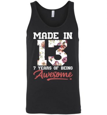 $24.95 – 7 Years Old Birthday Girl Shirts Born in 2013 7th Birthday Unisex Tank