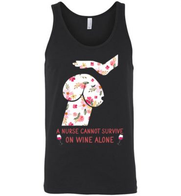 $24.95 – Funny Nurse Wine Shirts: Penis Dog Unisex Tank