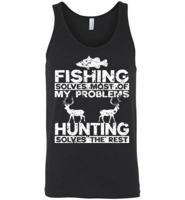 $24.95 – Funny Fishing And Hunting Gift Christmas Humor Hunter Cool Unisex Tank