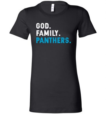 $19.95 – Christian Dad Father Day Gift God Family Panthers Lady T-Shirt