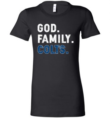 $19.95 – Christian Dad Father Day Gift God Family Colts Lady T-Shirt