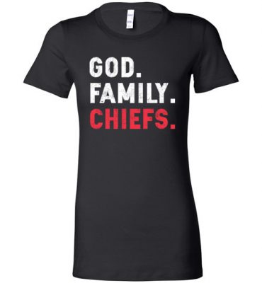 $19.95 – Christian Dad Father Day Gift God Family Chiefs Lady T-Shirt