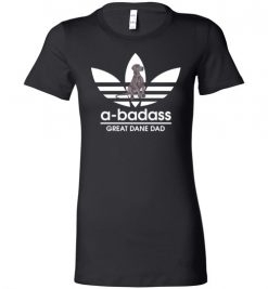 $19.95 – A-Badass Great Dane Dad T-Shirts Gift for Dog Lovers Lady T-Shirt