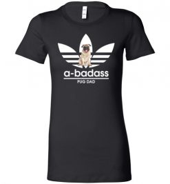 $19.95 – A-Badass Pug Dad T-Shirts Gift for Dog Lovers Lady T-Shirt