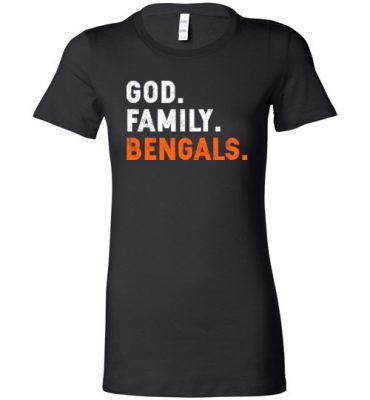 $19.95 – Christian Dad Father Day Gift God Family Bengals Lady T-Shirt