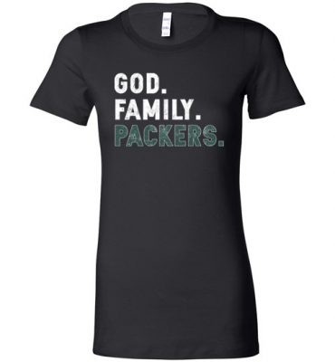 $19.95 – Christian Dad Father Day Gift God Family Packers Lady T-Shirt