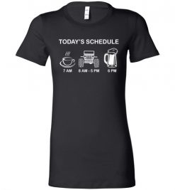 $19.95 – Today Schedule Coffee Jeep and Beer Funny lady T-Shirt