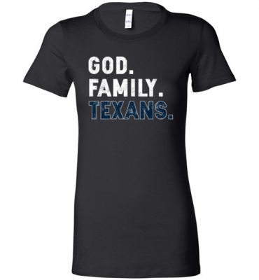 $19.95 – Christian Dad Father Day Gift God Family Texans Lady T-Shirt