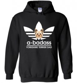 $32.95 – A-Badass Yorkshire Terrier Dad T-Shirts Gift for Dog Lovers Hoodie