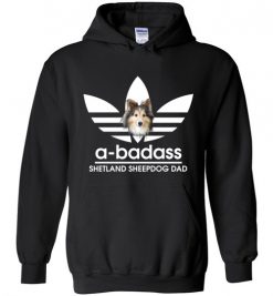 $32.95 – A-Badass Shetland Sheepdog Dad T-Shirts Gift for Dog Lovers Hoodie