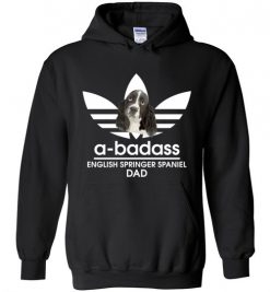 $32.95 – A-Badass English Springer Spaniel Dad T-Shirts Gift for Dog Lovers Hoodie