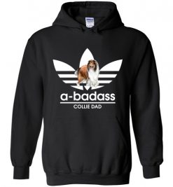 $32.95 – A-Badass Collie Dad T-Shirts Gift for Dog Lovers Hoodie