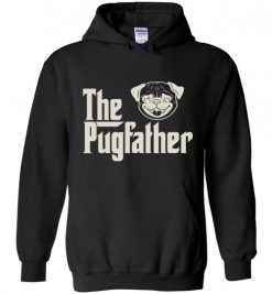 $32.95 – The Pugfather Pug Shirts Funny Dog Dad Hoodie