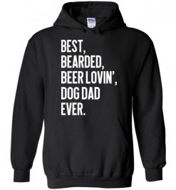 $32.95 – Funny Bearded Beer Lovin' Dog Dad Shirts Beer Lover Dog Owner Gift Hoodie