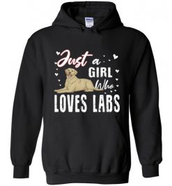 $32.95 – Labs Dog Lovers Shirts Just a Girl Who Loves Labrador Retrievers Graphic Hoodie