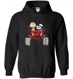 $32.95 – Snoopy And Charlie Brown Drive Jeep Funny Hoodie