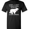 $18.95 – Sorry, I Can't. I Have Plans With My Cocker Spaniel Dog Funny Dog Tee Shirts T-Shirt