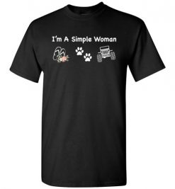 $18.95 – I’m a Simple Woman Jeep Flip Flop Pets Lovers T-Shirt,