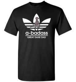 $18.95 – A-Badass Great Dane Dad T-Shirts Gift for Dog Lovers T-Shirt