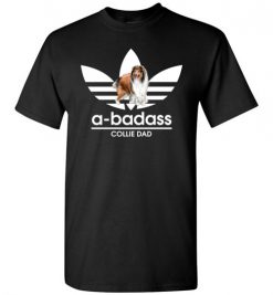 $18.95 – A-Badass Collie Dad T-Shirts Gift for Dog Lovers T-Shirt