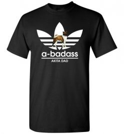 $18.95 – A-Badass Akita Dad T-Shirts Gift for Dog Lovers T-Shirt