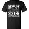 $18.95 – Funny Gift for Brother From Awesome Sister Birthday T-Shirt