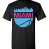 $18.95 – Vintage Miami Florida Cityscape Retro Basketball T-Shirt