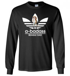 $23.95 – A-Badass Beagle Dad T-Shirts Gift for Dog Lovers Long Sleeve T-Shirt