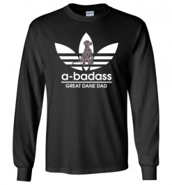 $23.95 – A-Badass Great Dane Dad T-Shirts Gift for Dog Lovers Long Sleeve T-Shirt