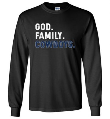 $23.95 – Christian Dad Father Day Gift God Family Cowboys Long Sleeve T-Shirt