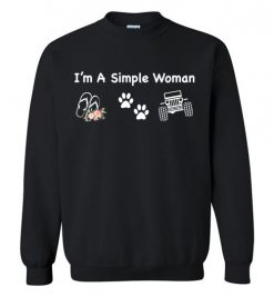 $29.95 – I’m a Simple Woman Jeep Flip Flop Pets Lovers Sweatshirt