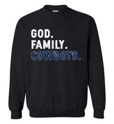 $29.95 – Christian Dad Father Day Gift God Family Cowboys Sweatshirt