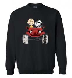 $29.95 – Snoopy And Charlie Brown Drive Jeep Funny Sweatshirt