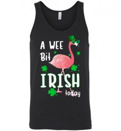 $24.95 – A Wee Bit Irish Today Flamingo St. Patrick's Day Unisex tank