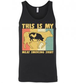 $24.95 – Vintage My Meat Smoking T-Shirt Great Gift BBQ Smoker Retro Tee Unisex Tank