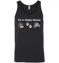 $24.95 – I’m a Simple Woman Jeep Flip Flop Pets Lovers Unisex Tank