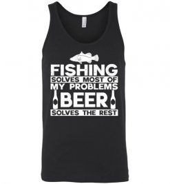 $24.95 – Funny Fishing And Beer Gift Christmas Humor Fishing Beer Lovers Cool Unisex Tank