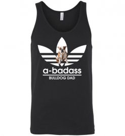 $24.95 – A-Badass Bulldog Dad T-Shirts Gift for Bulldog Dog Lovers Unisex Tank